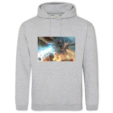 Худи с принтом Артифакт Герой Игры С Посохом - 2XL серый