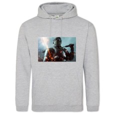 Hoodie with Print A Soldier With A Grenade - 2XL grey