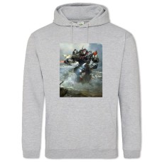 Худі з принтом Робот Стріляє - 2XL сірий