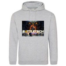 Худи с принтом Батл Тех Заставка - 2XL серый