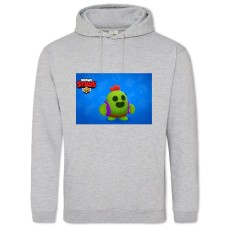 Hoodie with Print Spike - 2XL grey