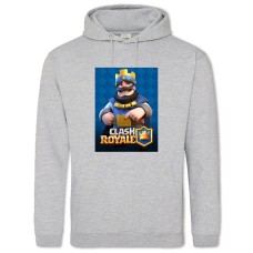 Hoodie with Print Slash Royale Blue King - 2XL grey