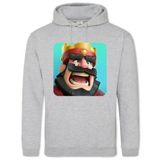 Hoodie with Print Slash Royale Blue King 2 - 2XL grey