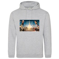 Hoodie with Print Rivals - 2XL grey