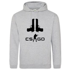 Hoodie with Print Cs Go Two Pistols - 2XL grey