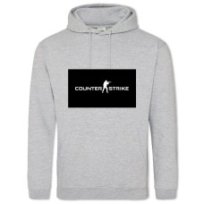 Hoodie with Print Counter Strike Logo - 2XL grey