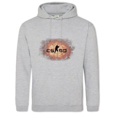 Hoodie with Print Cs Go Logo - 2XL grey
