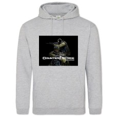 Hoodie with Print Counter Strike Source - 2XL grey