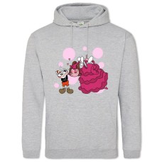 Hoodie with Print Cuphead And Fairy - 2XL grey