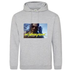 Hoodie with Print Cyberpunk 2077 Keanu Reeves - 2XL grey
