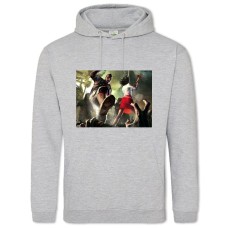 Hoodie with Print Dead Island Battle With The Zombies With Ax - 2XL grey