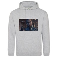 Hoodie with Print Detroit Become Human Protagonist With A Gun - 2XL grey