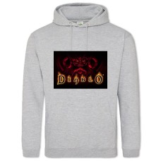 Hoodie with Print Diablo 1 - 2XL grey