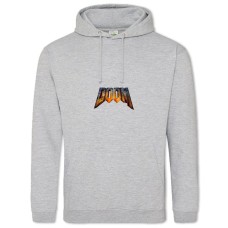 Hoodie with Print Doom Logo - 2XL grey