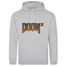 Hoodie with Print Doom 3 - 2XL grey