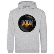Hoodie with Print Doom 3 Bfg Edition Logo - 2XL grey