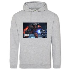 Hoodie with Print Doom Eternal - 2XL grey