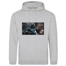 Hoodie with Print Doom Game Character - 2XL grey