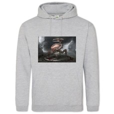 Hoodie with Print Doom Robot Scorpion - 2XL grey