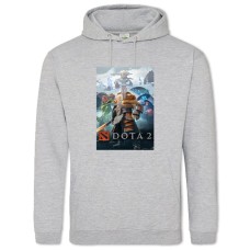 Hoodie with Print Cover Dota 2 - 2XL grey