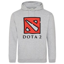 Hoodie with Print Dota 2 Logo - 2XL grey