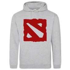 Hoodie with Print Dota 2 Logo Print - 2XL grey