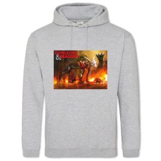 Hoodie with Print Dungeons & Dragons Cover Dragons On Fire - 2XL grey