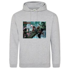Hoodie with Print Dungeons & Dragons Battle 2 - 2XL grey