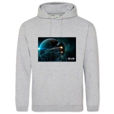 Худі з принтом Єве Онлайн - 2XL сірий