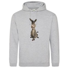 Худи с принтом Шрек Счастливый Ослик - 2XL серый