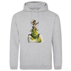 Худи с принтом Шрек Счастливые Друзья - 2XL серый