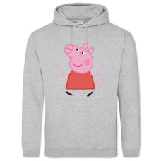 Худі з принтом Свинка Пеппа Щаслива - 2XL сірий