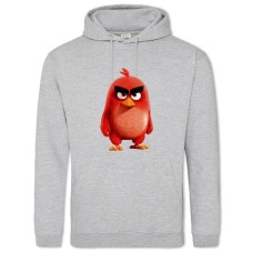 Hoodie with Print Angry Birds Red Bird - 2XL grey