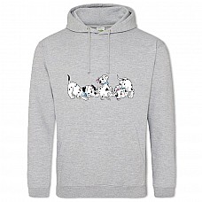 Hoodie with Print 101 Dalmatians Cute Puppies - 2XL grey