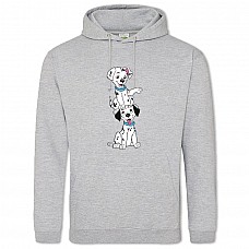 Hoodie with Print 101 Dalmatians Two Puppies - 2XL grey