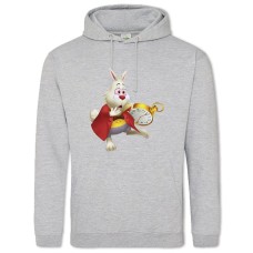 Худи с принтом Алиса В Стране Чудес Кролик С Часами - 2XL серый