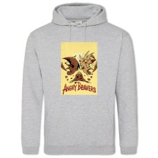 Hoodie with Print Angry Beavers Theme - 2XL grey
