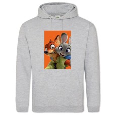 Hoodie with Print Zootopia Main Heroes - 2XL grey