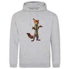 Hoodie with Print Zootopia Nick - 2XL grey