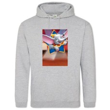 Hoodie with Print Dambo Flying Elephant - 2XL grey