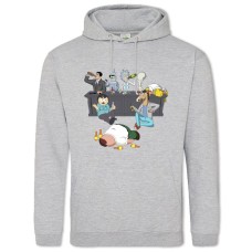 Hoodie with Print Different Heroes - 2XL grey