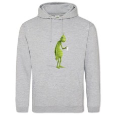 Худи с принтом Гринч Время Кофе - 2XL серый