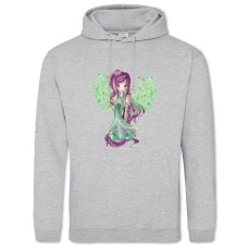 Hoodie with Print Winx Club Princess In Green - 2XL grey