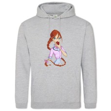 Hoodie with Print Winx Club With Apple - 2XL grey