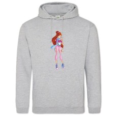 Hoodie with Print Winx Club Bloom Girl - 2XL grey