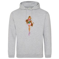 Hoodie with Print Winx Club Cute Flora - 2XL grey