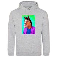 Hoodie with Print Bojack Horseman Art - 2XL grey