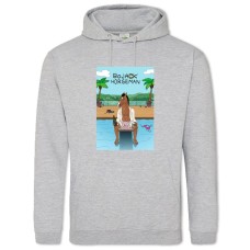 Hoodie with Print Bojack Horseman Swimming Pool - 2XL grey