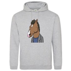 Hoodie with Print Bojack Horseman Minimalism - 2XL grey
