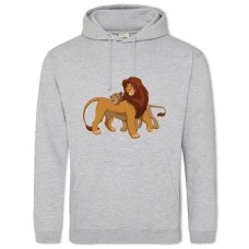 Hoodie with Print The Lion King Love - 2XL grey